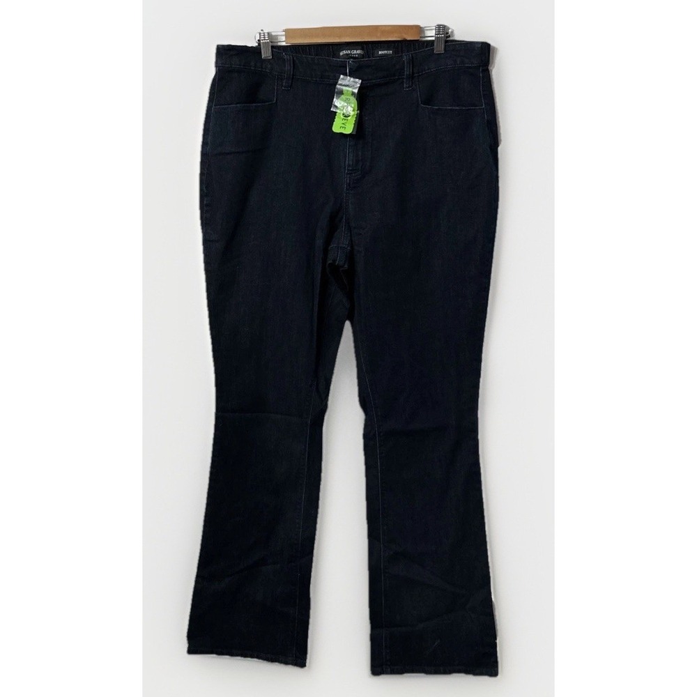 Women's Susan Graver Boot Cut Jeans High Rise Stretch NWT Sz‎ 18 Tall
